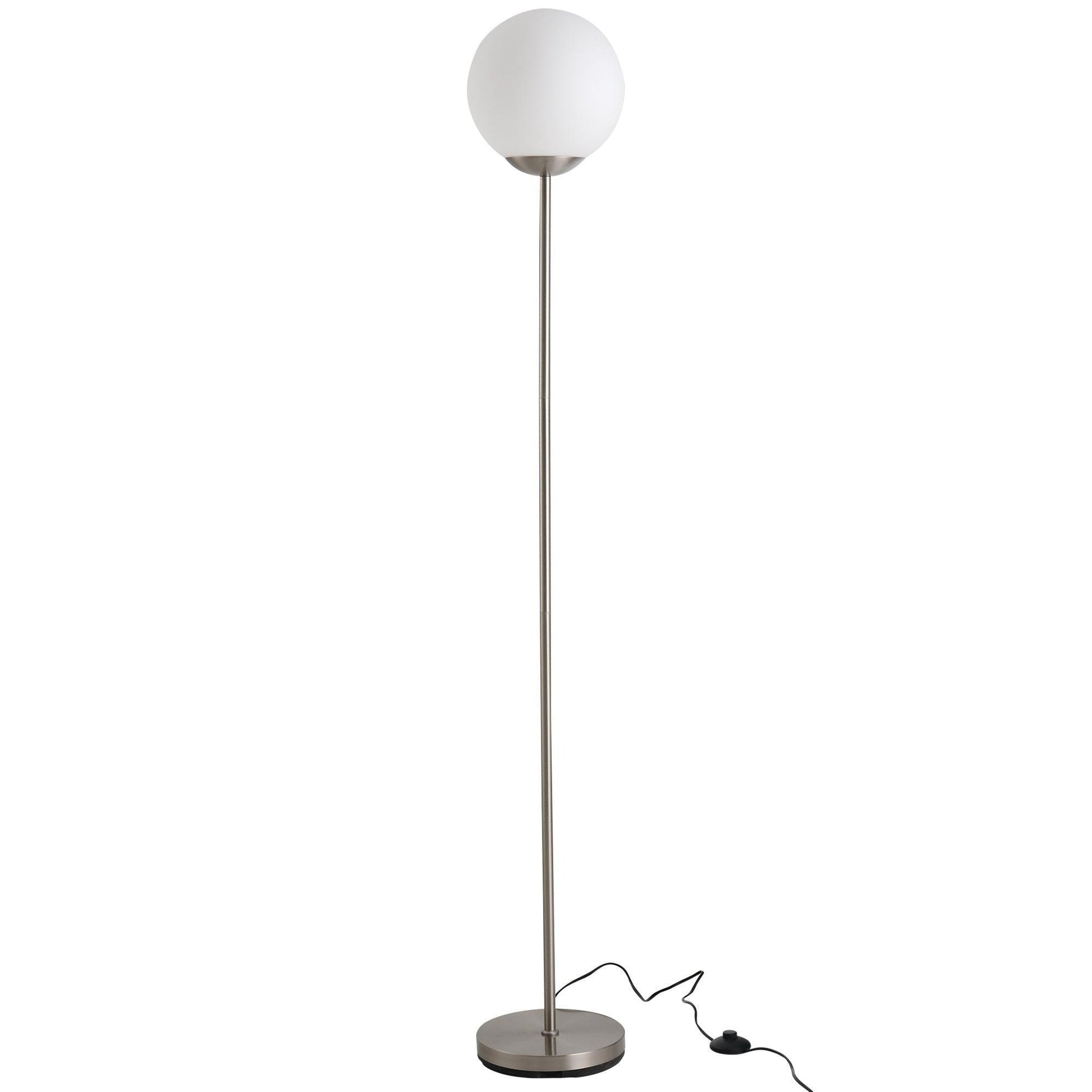 HOMCOM Modern Glass Globe Floor Lamp - ALL4U RETAILER LTD