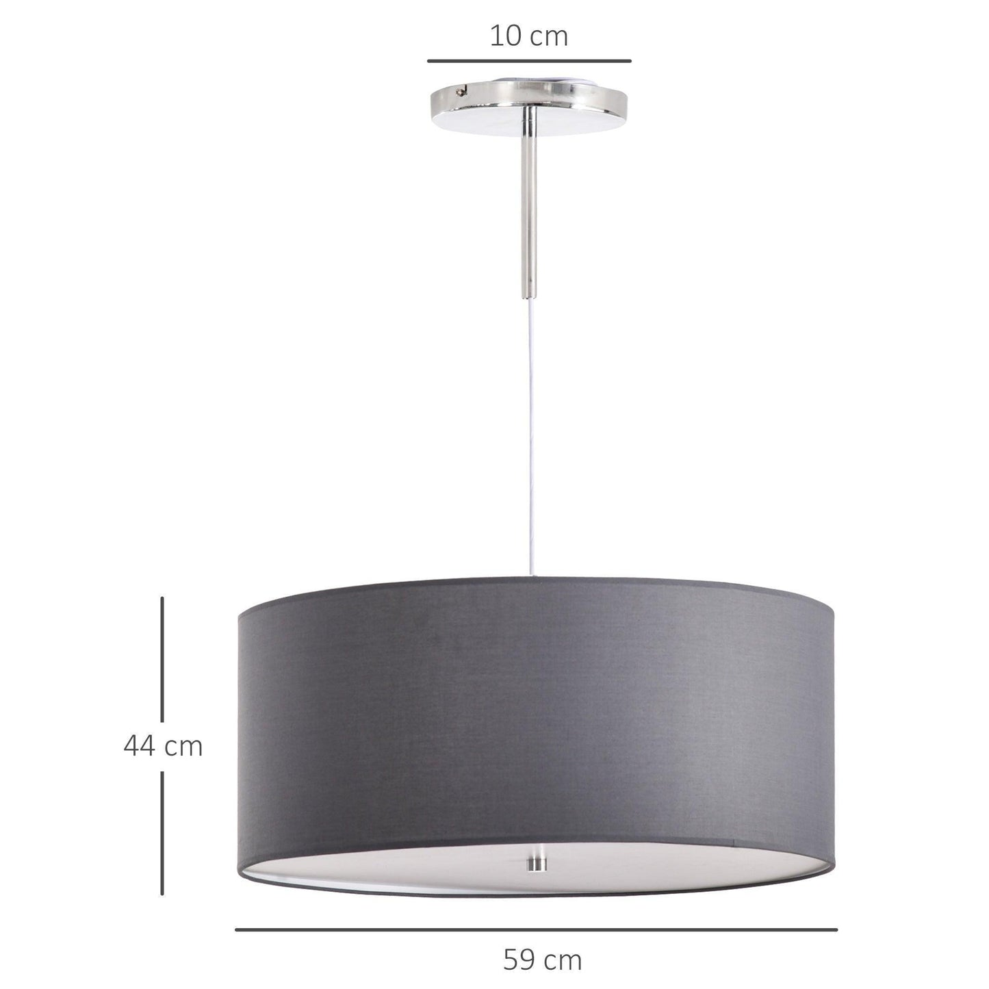 HOMCOM Modern LED Pendant Light for Living Room, Bedroom - ALL4U RETAILER LTD