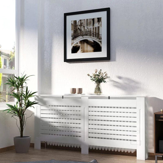 HOMCOM Modern White Radiator Cover Cabinet, 172x19x81 cm - ALL4U RETAILER LTD