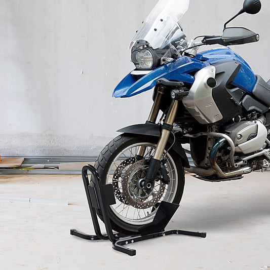 HOMCOM Motorcycle Wheel Chock Holder - Sturdy & Convenient - ALL4U RETAILER LTD