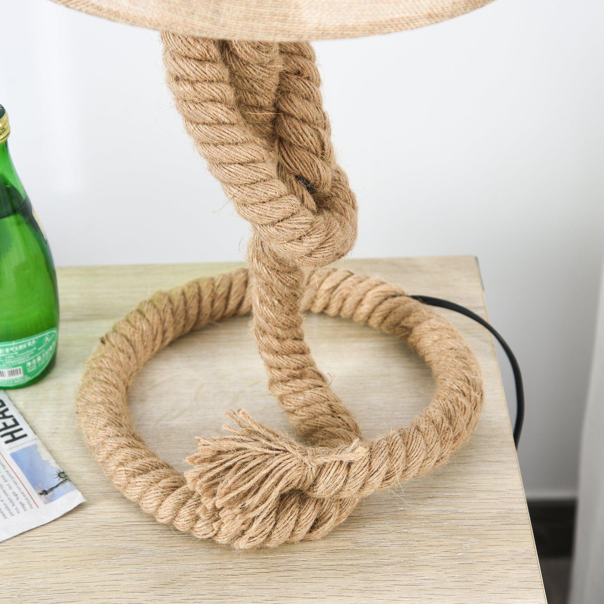 HOMCOM Nautical Rope Table Lamp: Stylish & Elegant - ALL4U RETAILER LTD