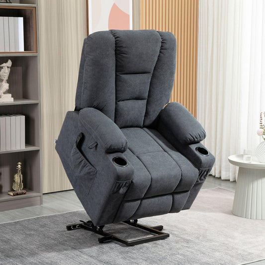 HOMCOM Oversized Grey Lift Chair with Remote Control - ALL4U RETAILER LTD