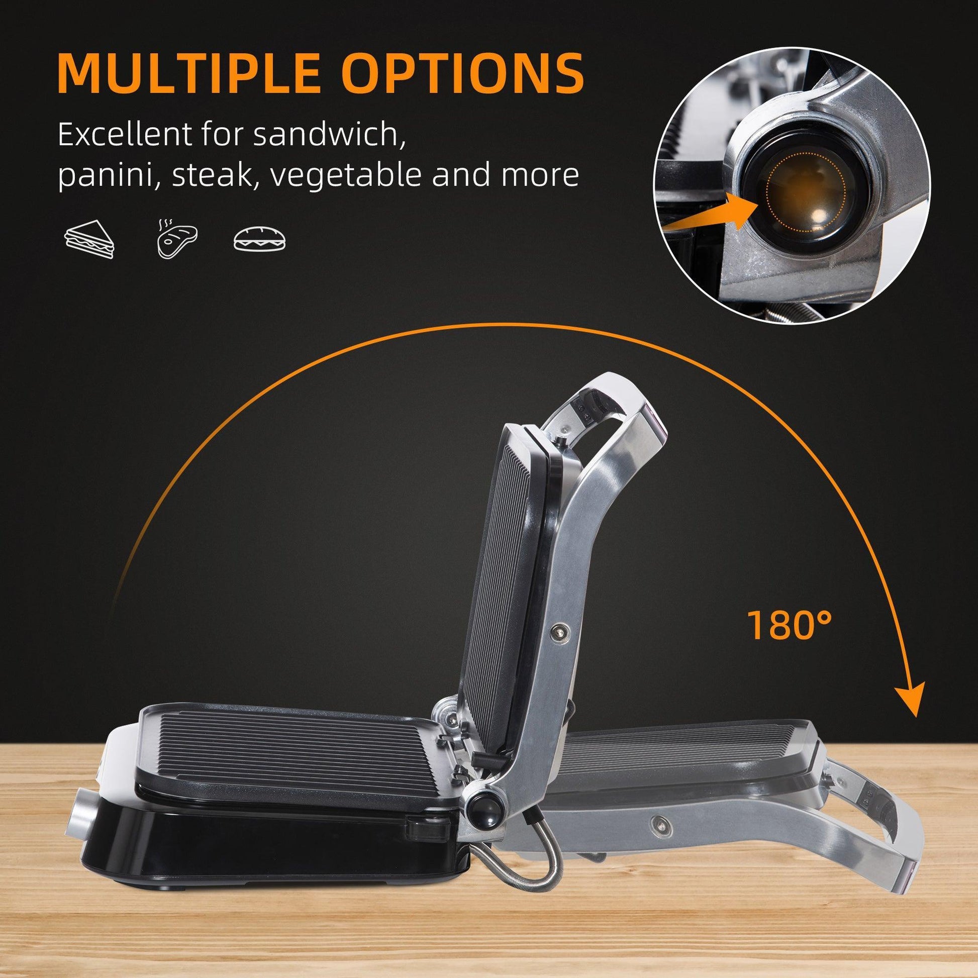 HOMCOM Panini Press: Efficient 2100W Grill - ALL4U RETAILER LTD