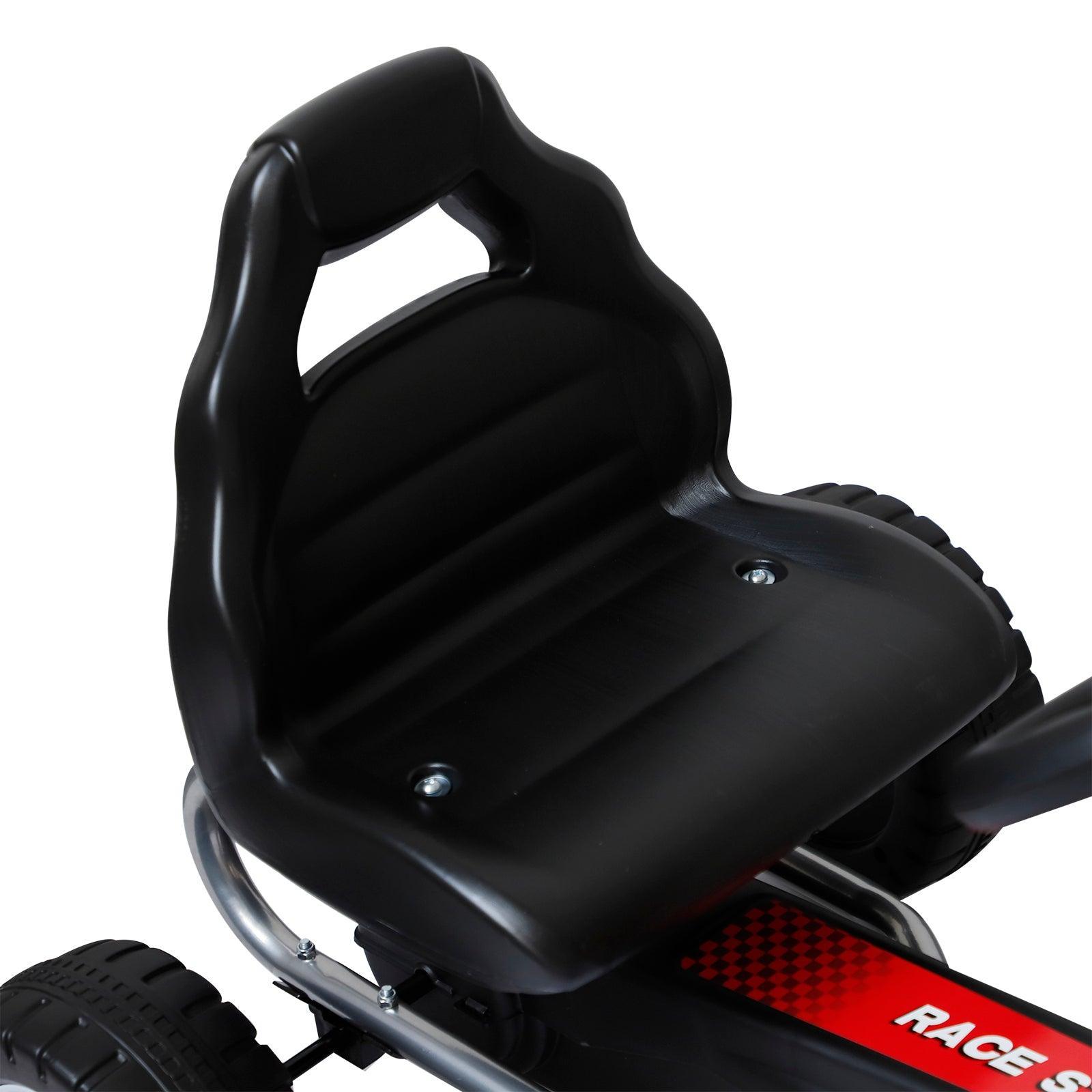 HOMCOM Pedal Go Kart for Kids - Black & Red Scooter - ALL4U RETAILER LTD