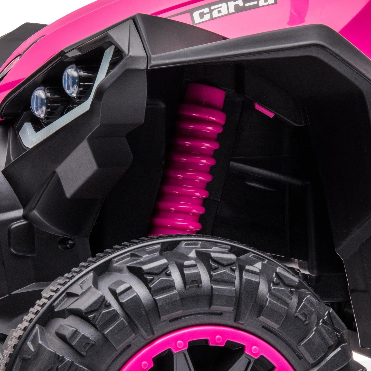 HOMCOM Pink ATV Ride on Car with Reverse, Slow Start & Music - ALL4U RETAILER LTD