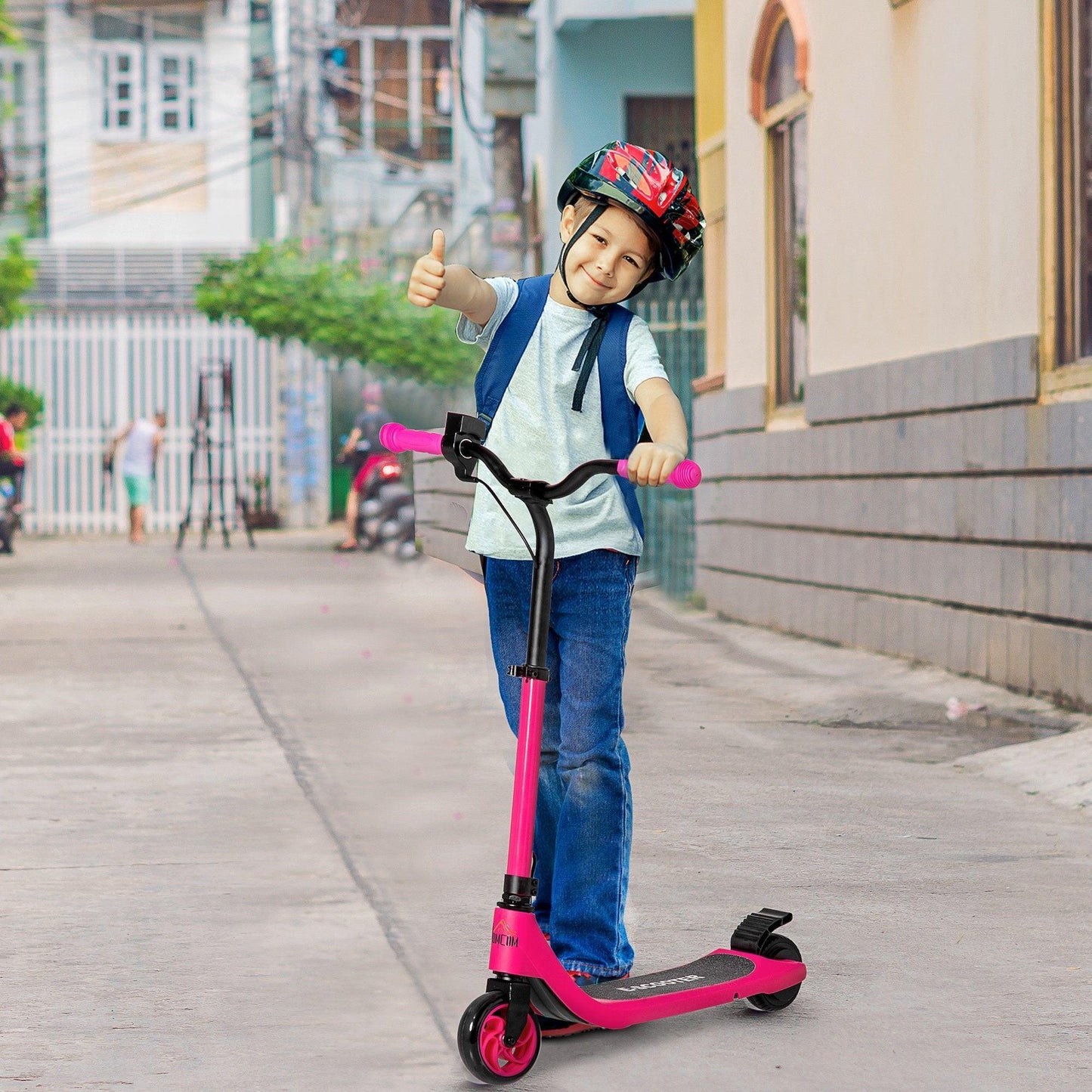 HOMCOM Pink Electric Scooter - 120W Motor, Battery Display - ALL4U RETAILER LTD