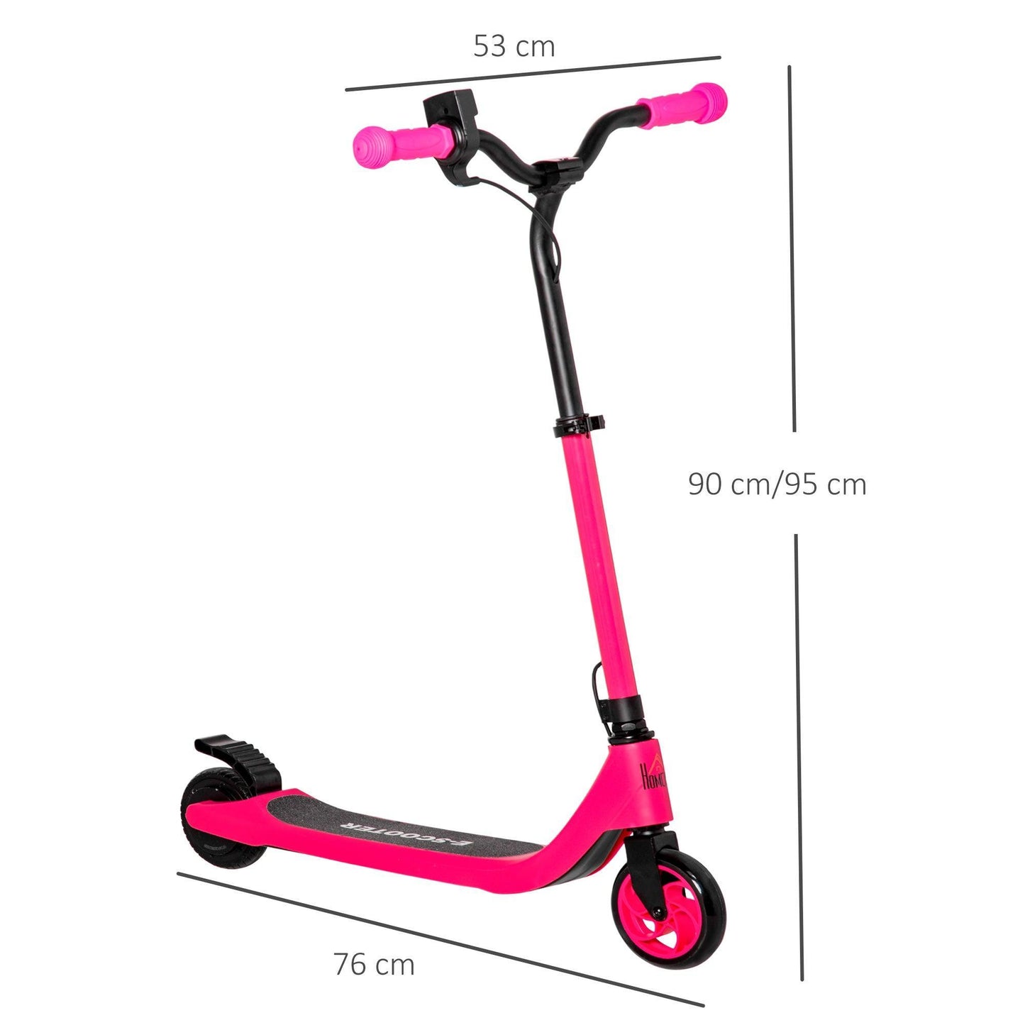 HOMCOM Pink Electric Scooter - 120W Motor, Battery Display - ALL4U RETAILER LTD