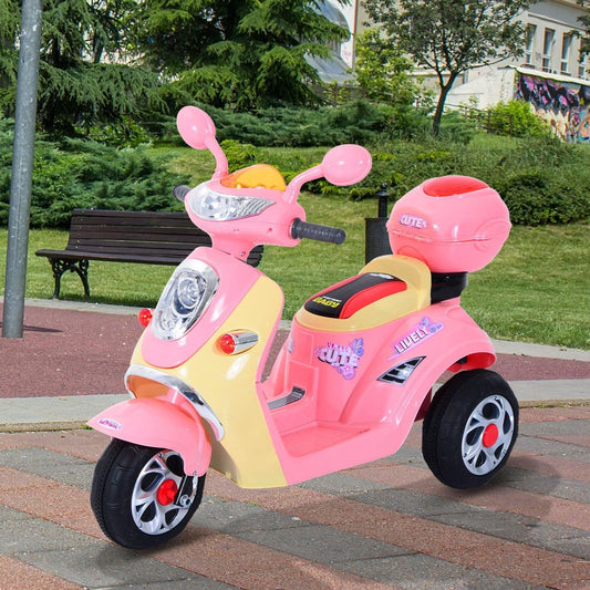 HOMCOM Pink Electric Tricycle Car - ALL4U RETAILER LTD