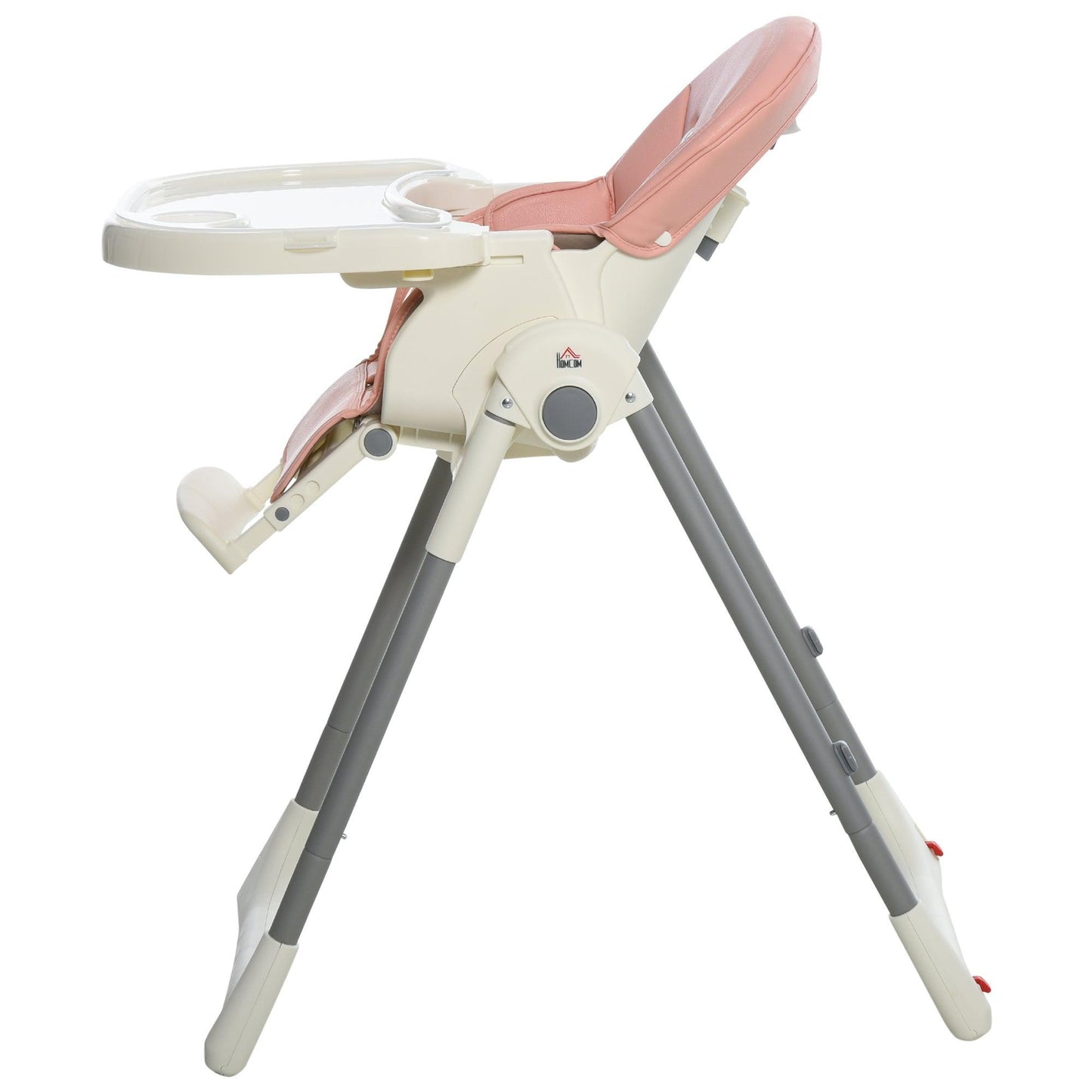 HOMCOM Pink Foldable High Chair: Adjustable & Portable - ALL4U RETAILER LTD