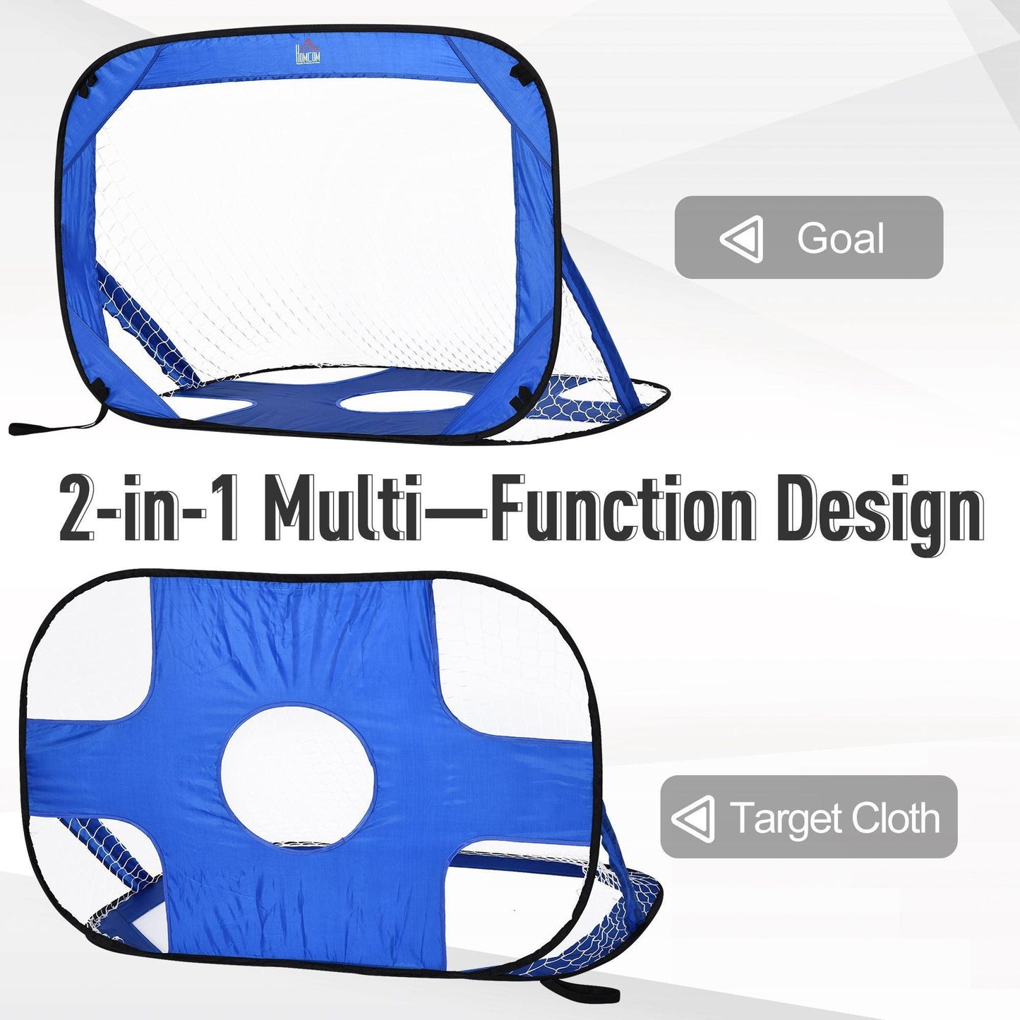 HOMCOM Pop Up Football Nets - Outdoor Target Goal for Kids - ALL4U RETAILER LTD