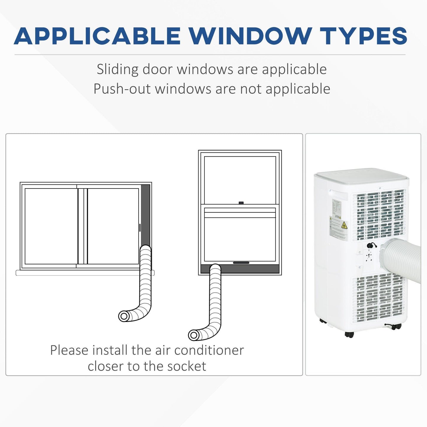 HOMCOM Portable AC Unit: 7000 BTU for Efficient Cooling - ALL4U RETAILER LTD