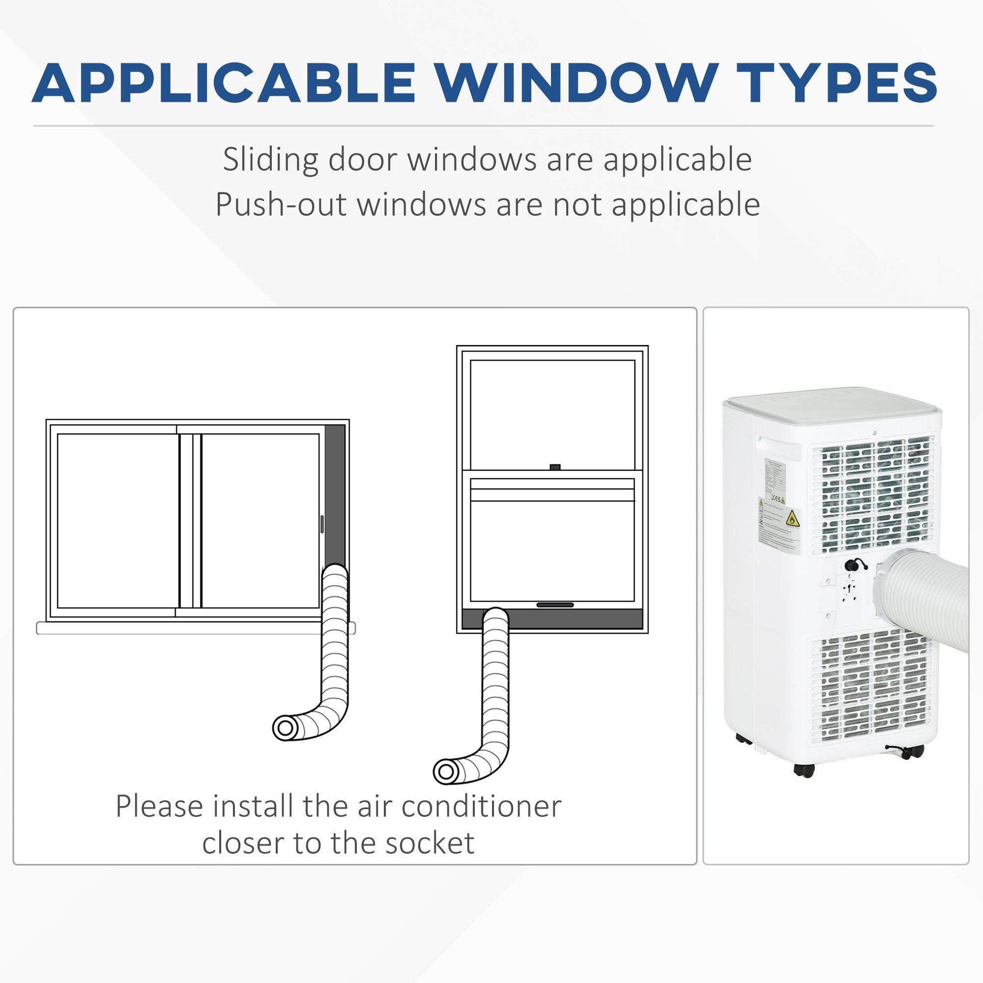 HOMCOM Portable AC Unit: 7000 BTU for Efficient Cooling - ALL4U RETAILER LTD