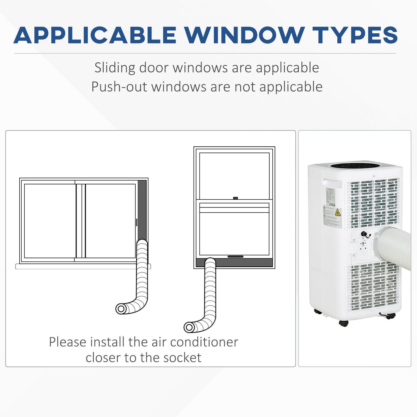 HOMCOM Portable Air Conditioner 7000 BTU - ALL4U RETAILER LTD