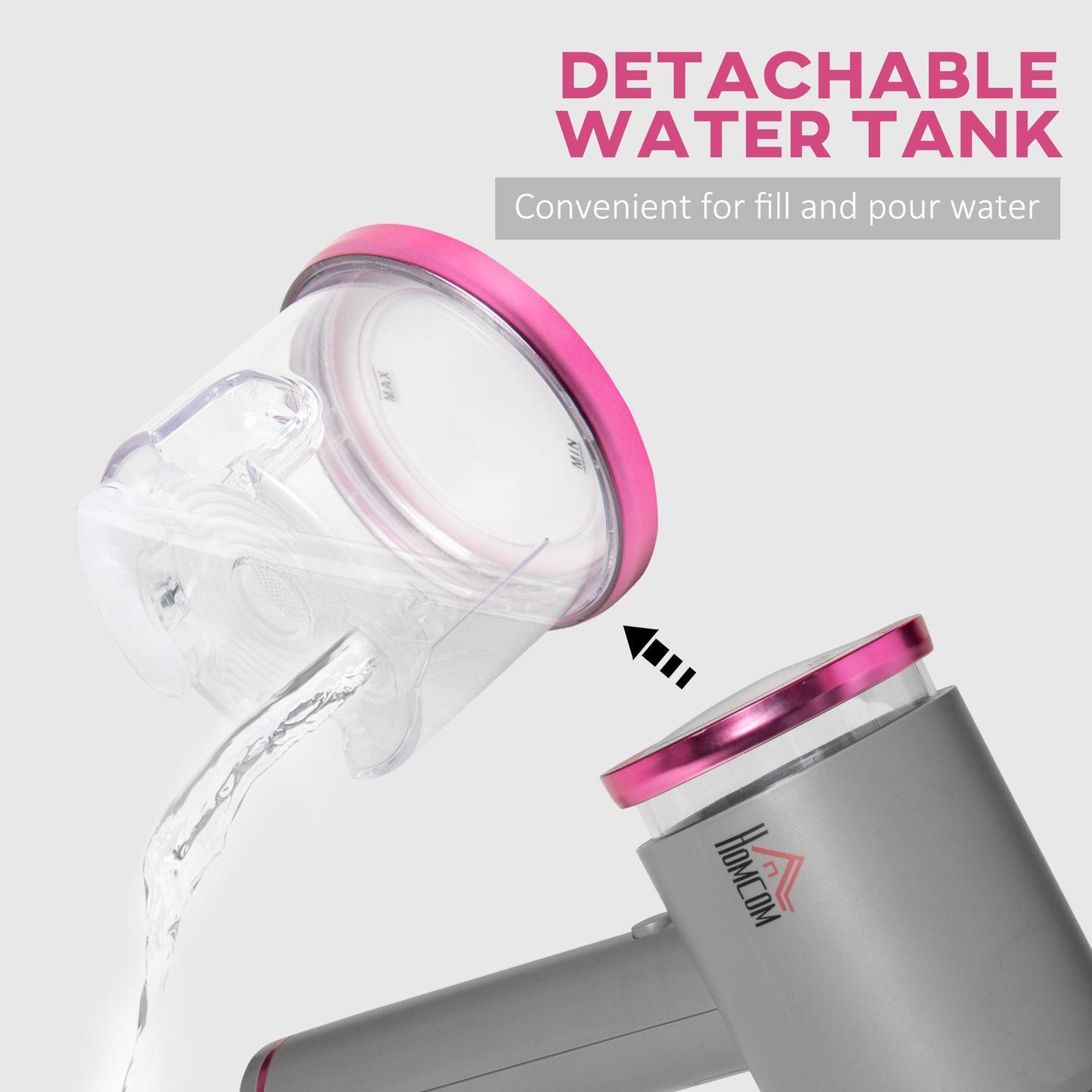 HOMCOM Portable Clothes Steamer - Fast Heat-up, Versatile Options - ALL4U RETAILER LTD