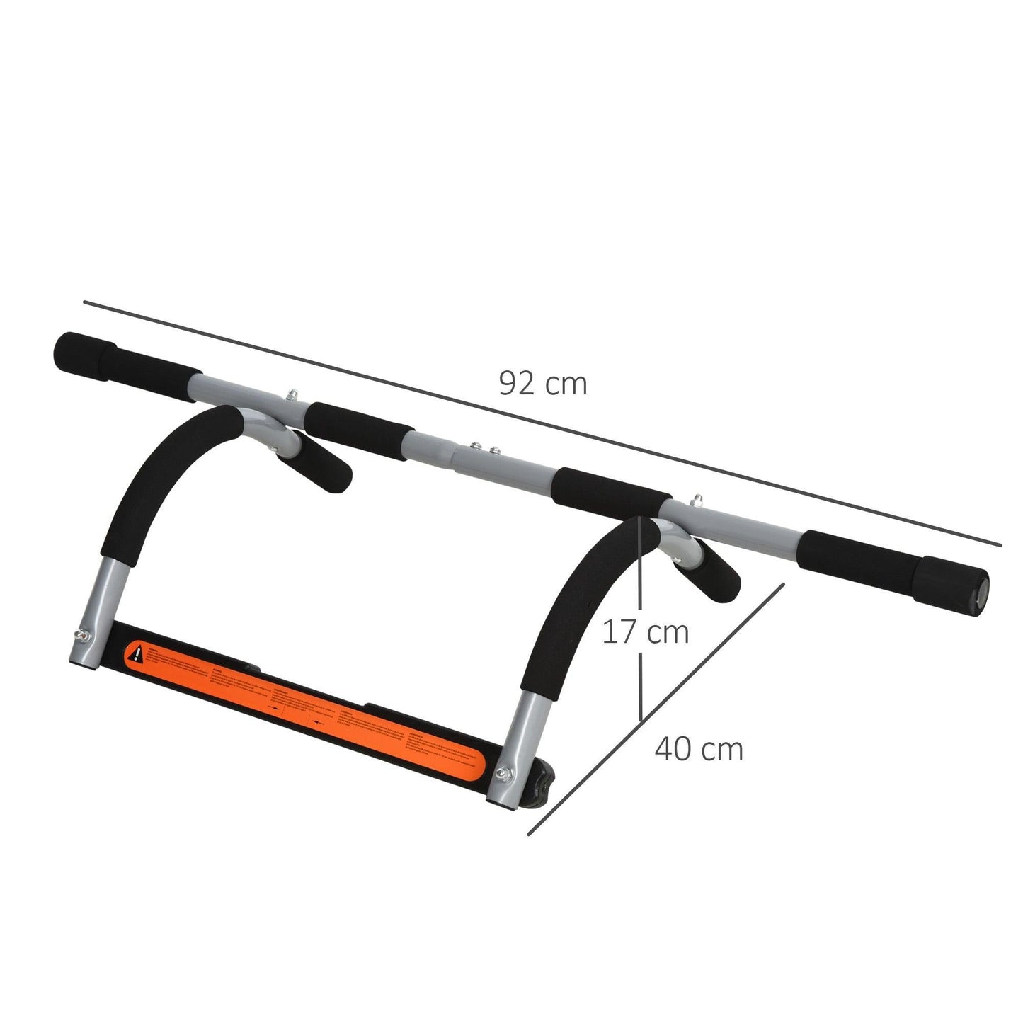 HOMCOM Pull-Up Bar for Doorway - Indoor Upper Body Workout - ALL4U RETAILER LTD