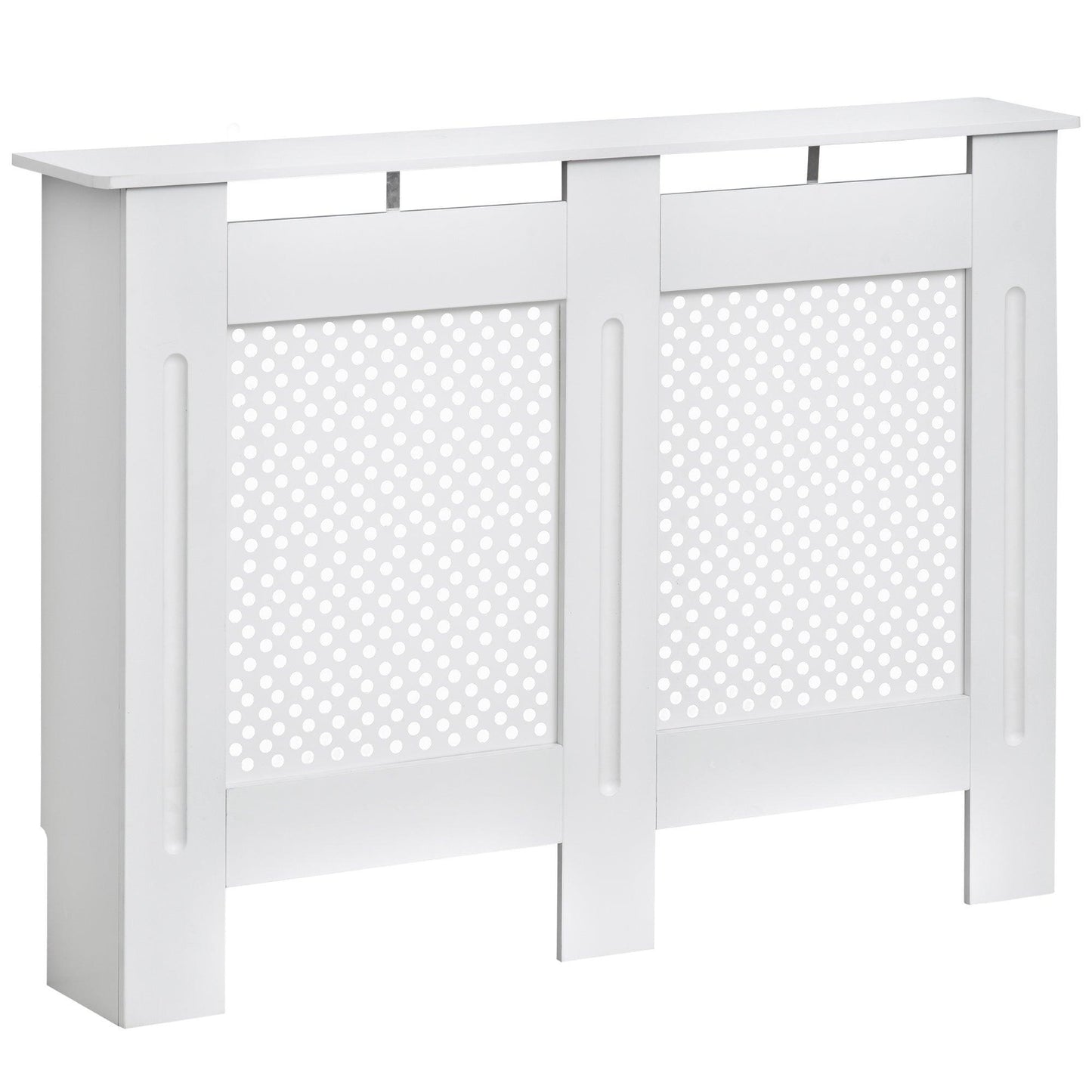 HOMCOM Radiator Cover - Modern White Cabinet - ALL4U RETAILER LTD