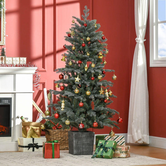 HOMCOM Realistic 5ft Tall Artificial Christmas Tree: Green - ALL4U RETAILER LTD