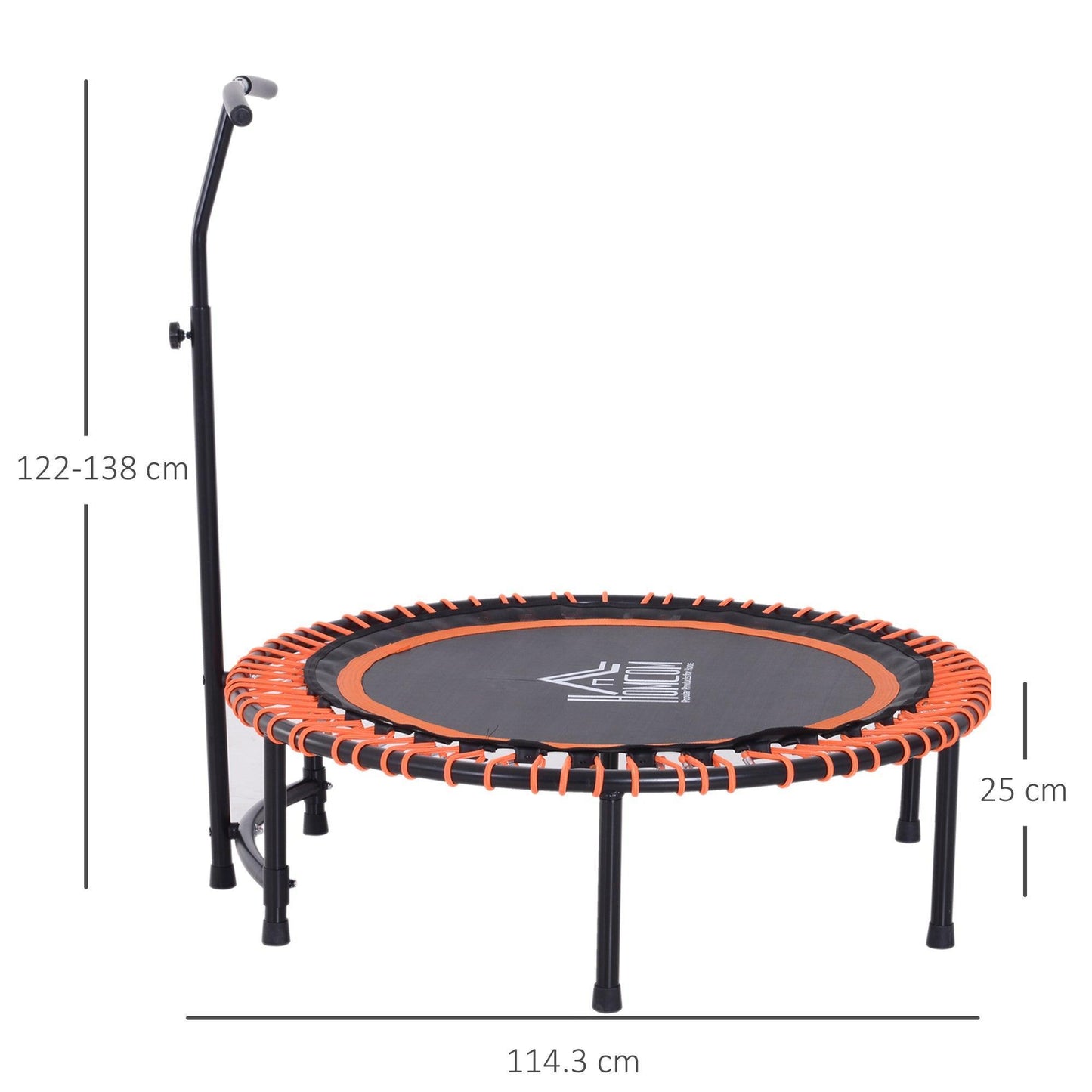 HOMCOM Rebounder Trampoline with Handlebar - ALL4U RETAILER LTD