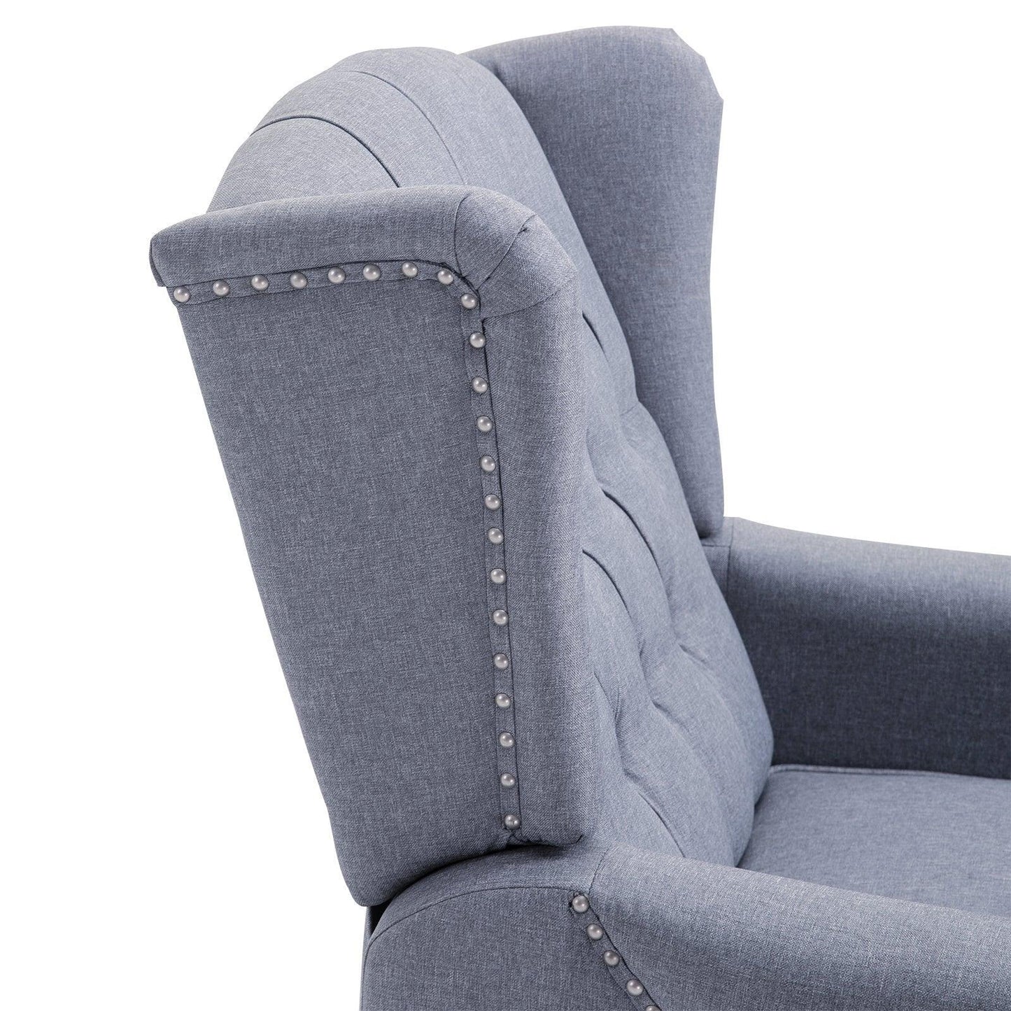 HOMCOM Recliner Chair: Comfy & Stylish Wingback in Light Grey - ALL4U RETAILER LTD