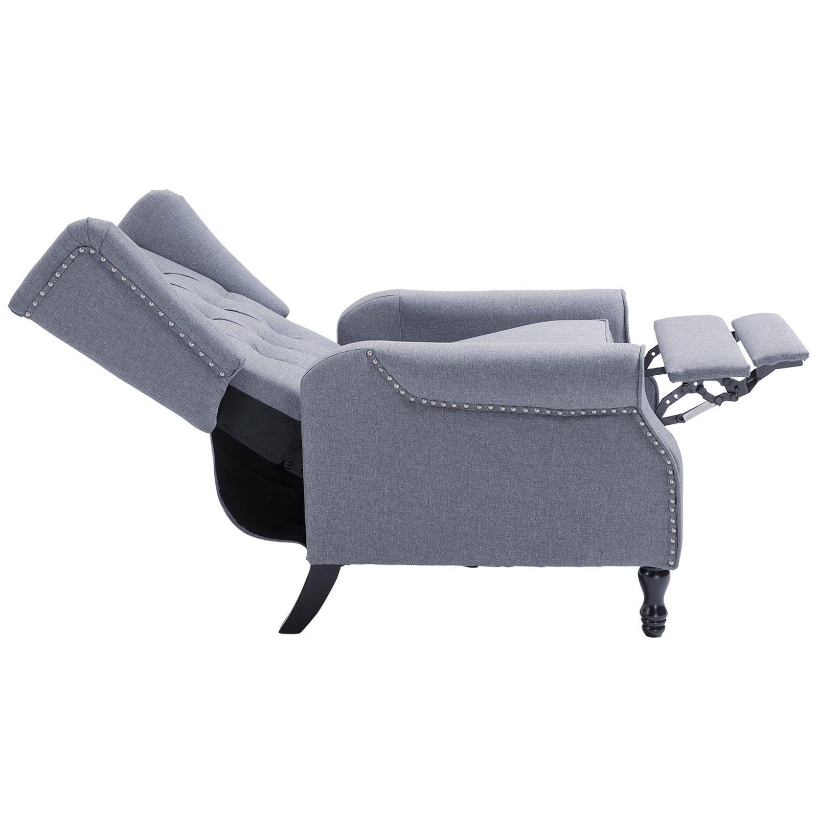 HOMCOM Recliner Chair: Comfy & Stylish Wingback in Light Grey - ALL4U RETAILER LTD