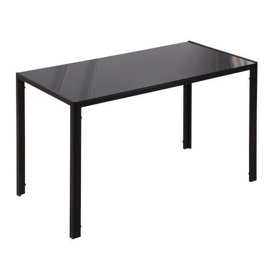 HOMCOM Rectangular Glass Dining Table for 4 - Stylish & Sturdy - ALL4U RETAILER LTD