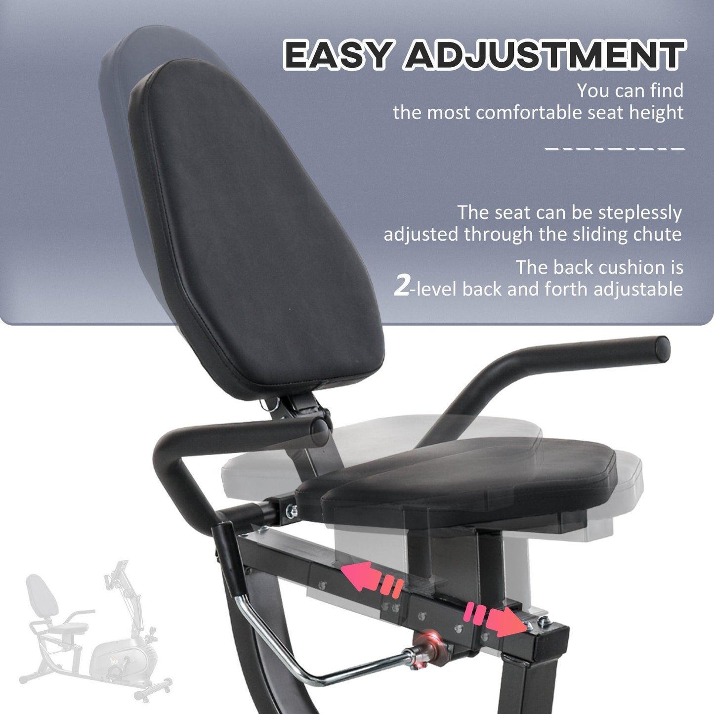 HOMCOM Recumbent Exercise Bike - LCD Monitor - ALL4U RETAILER LTD