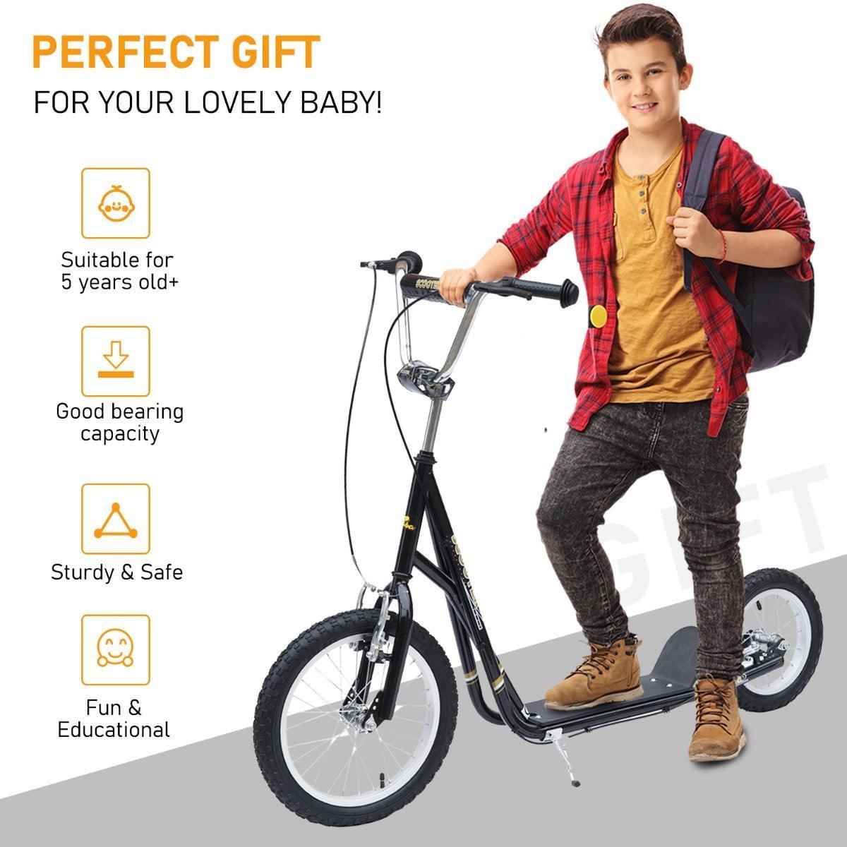 HOMCOM Red 12 Tire Scooter - ALL4U RETAILER LTD