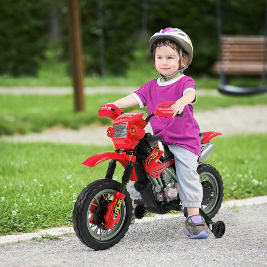 HOMCOM Red Kids Motorcycle - 6V Ride-on - ALL4U RETAILER LTD