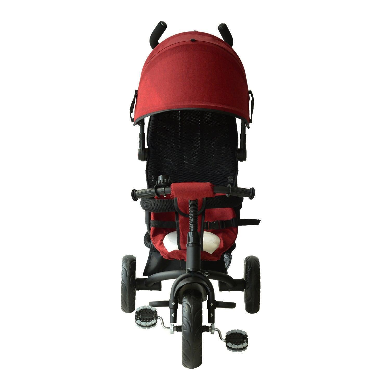 HOMCOM Red Tricycle for Babies - Canopy Included - ALL4U RETAILER LTD