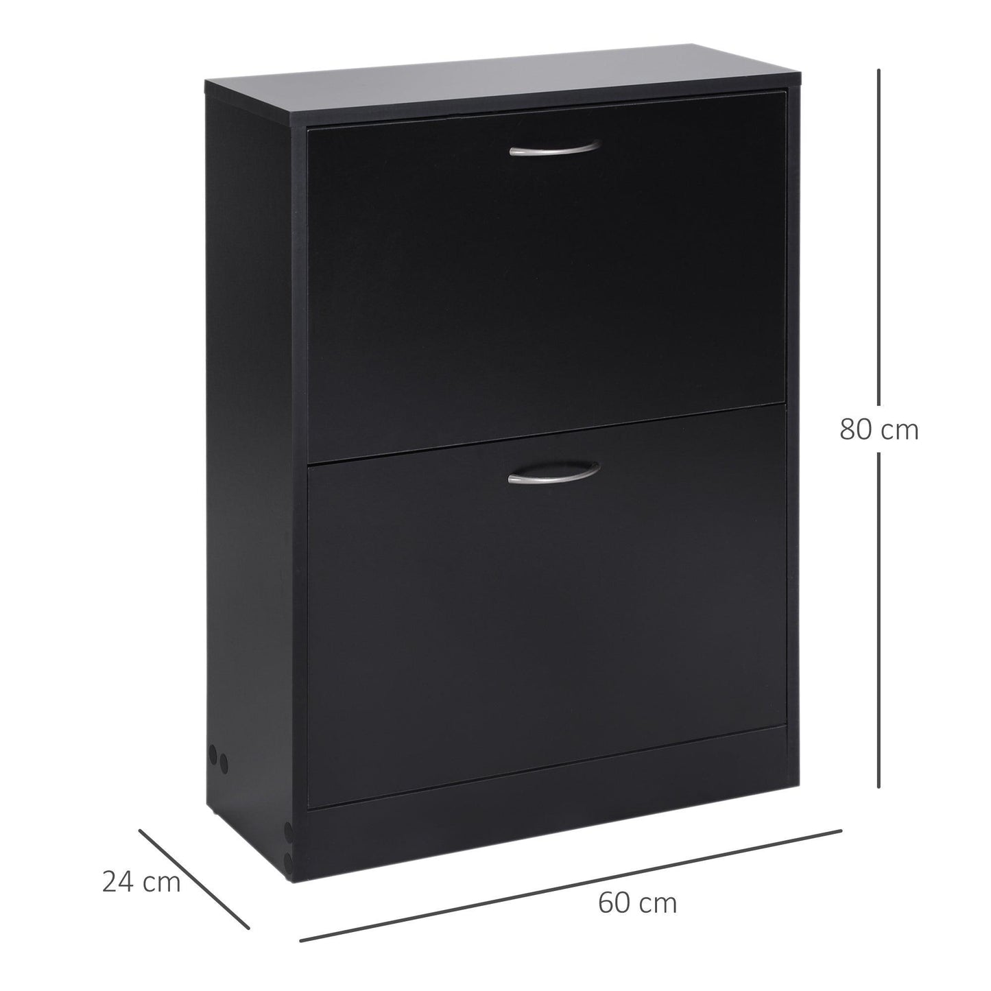 HOMCOM Shoe Cabinet - 2-Tier Hall Organiser - ALL4U RETAILER LTD