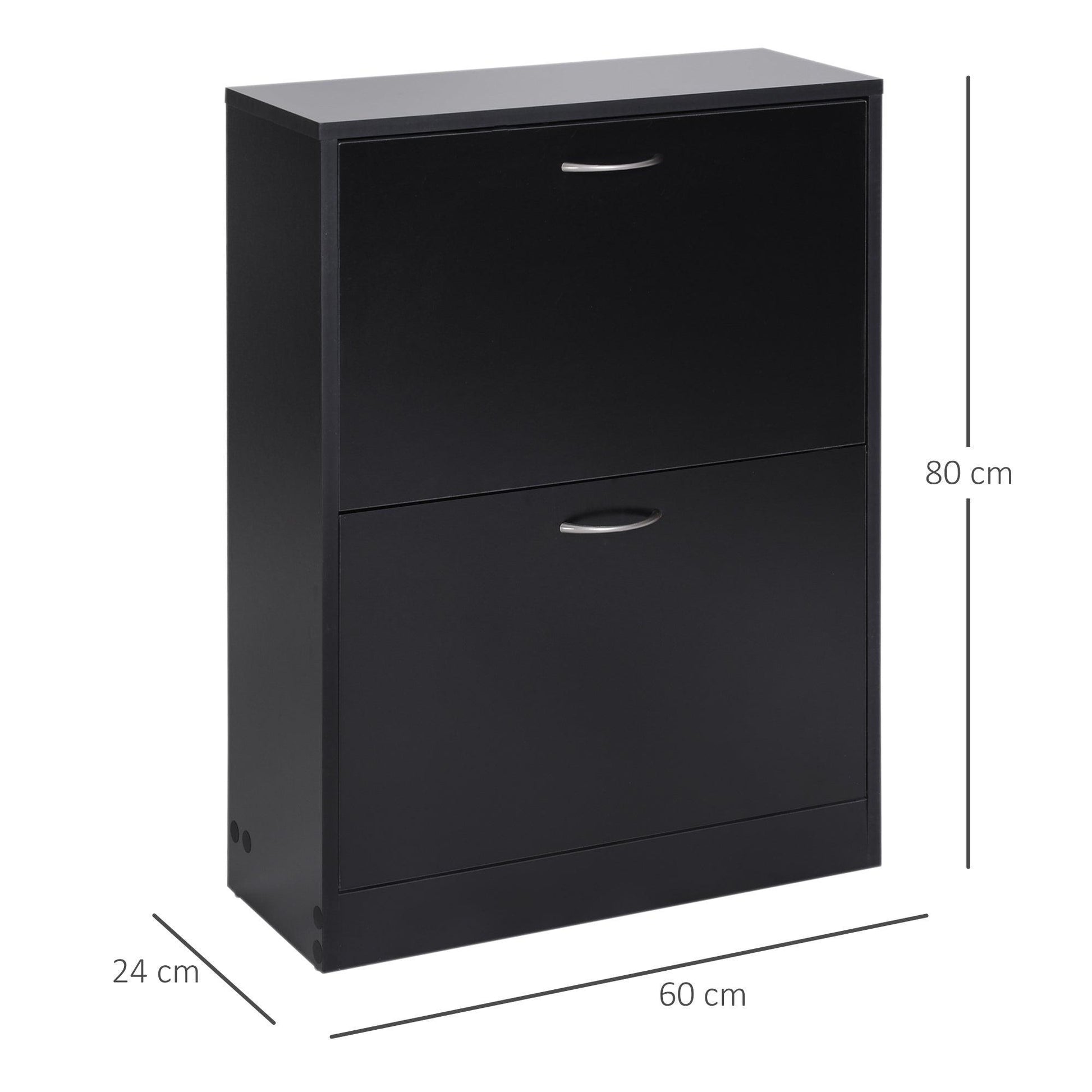 HOMCOM Shoe Cabinet - 2-Tier Hall Organiser - ALL4U RETAILER LTD