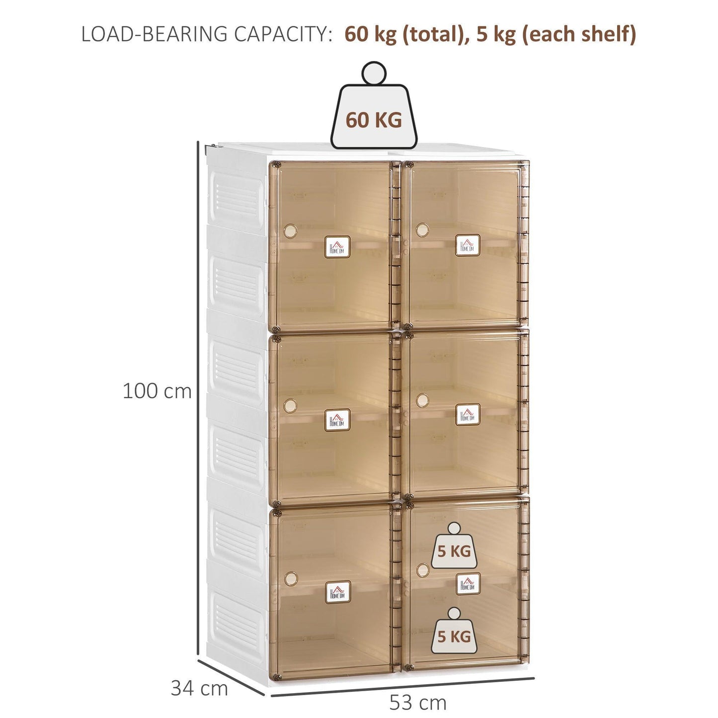 HOMCOM Shoe Storage Cabinet - Simple and Stylish - ALL4U RETAILER LTD