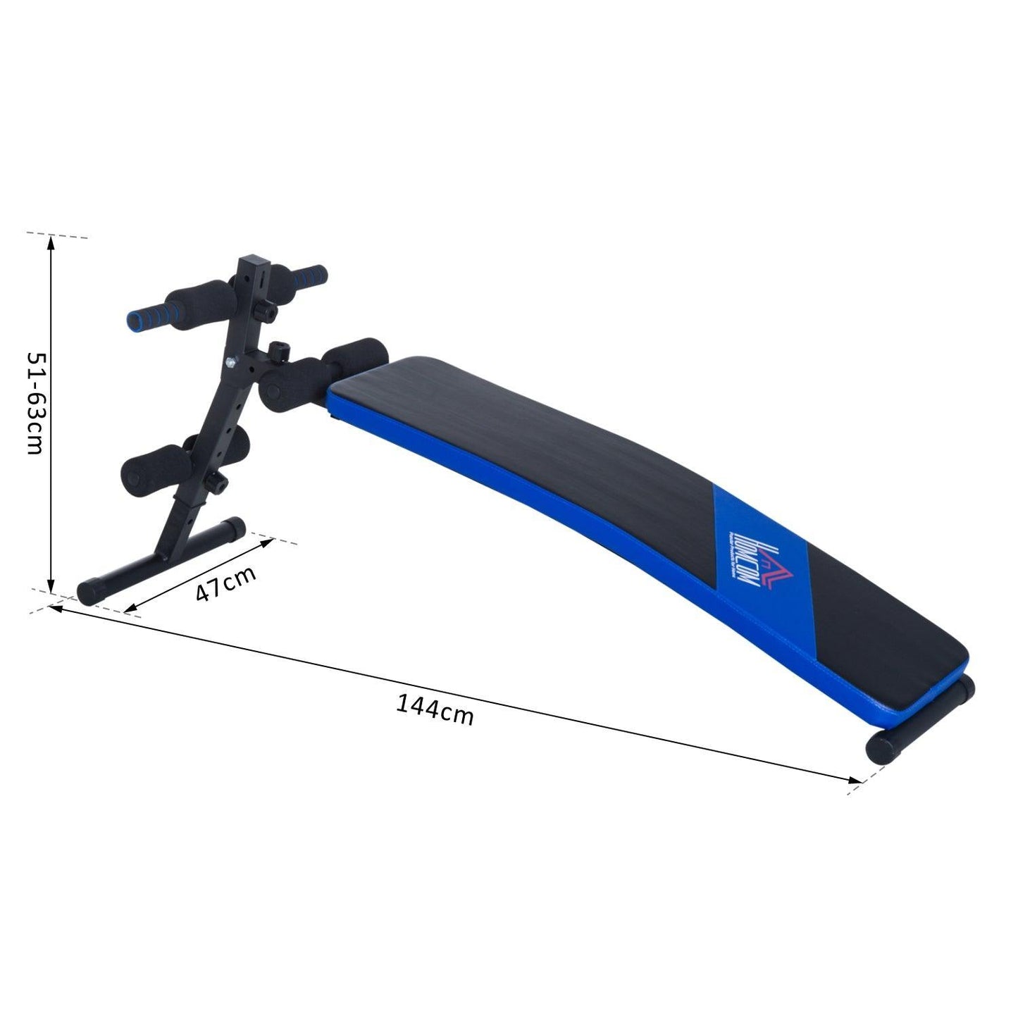 HOMCOM Sit-up Bench - Black/Blue - ALL4U RETAILER LTD