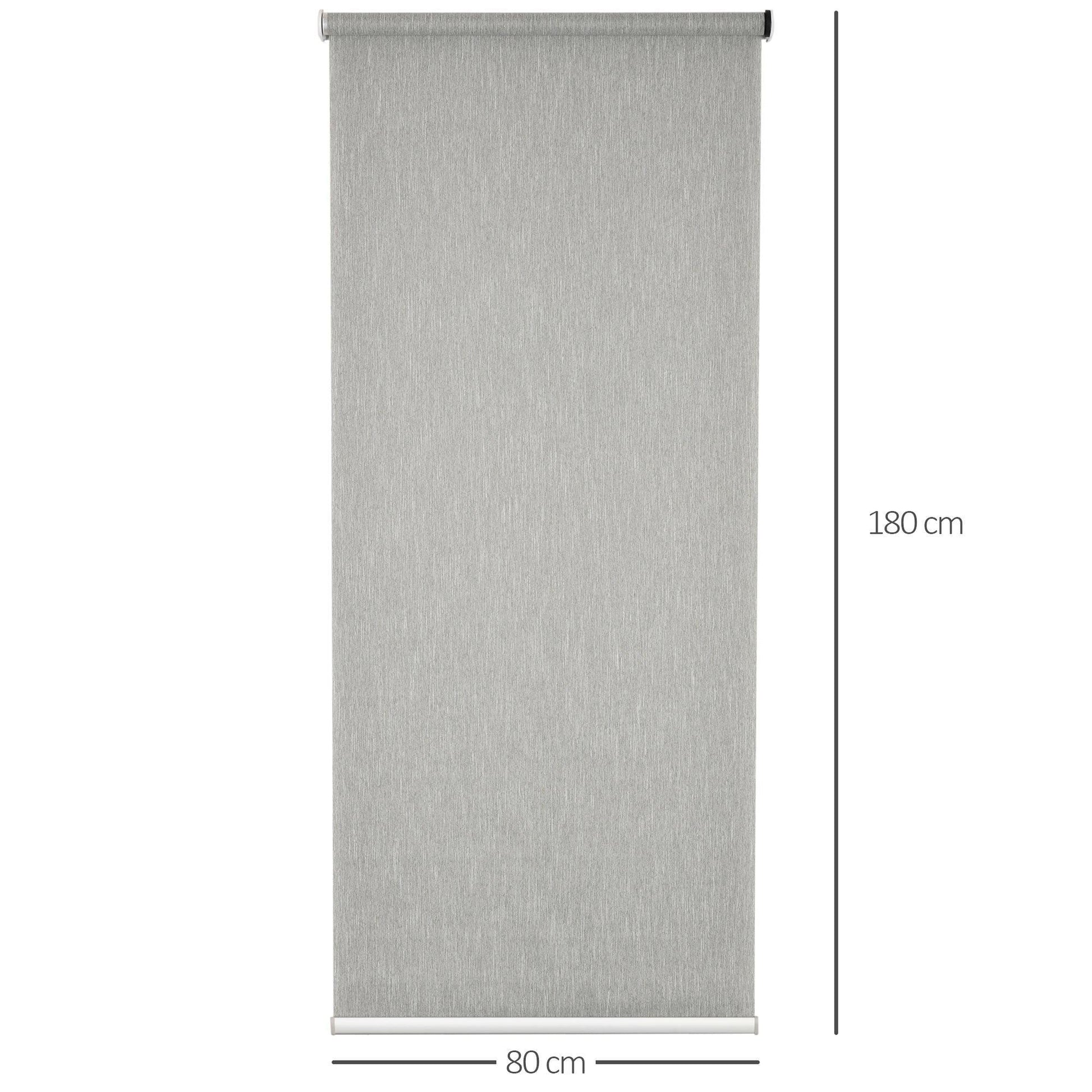 HOMCOM Smart Grey Blinds - 80x180cm - ALL4U RETAILER LTD