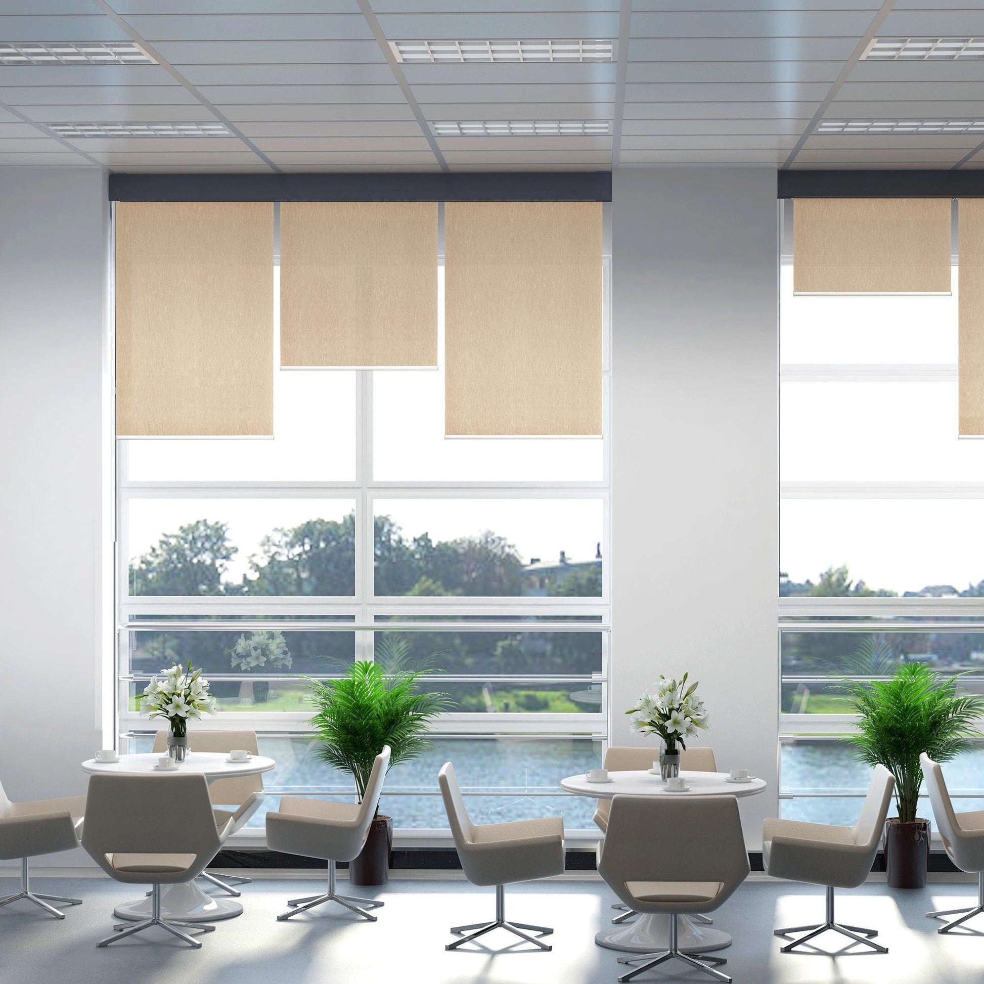 HOMCOM Smart Roller Blinds - Brown, 120x180cm - ALL4U RETAILER LTD