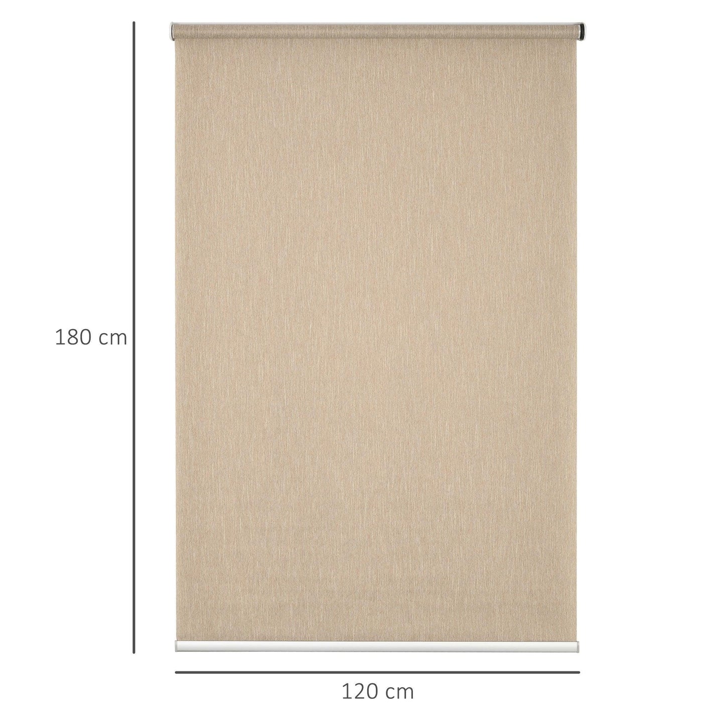 HOMCOM Smart Roller Blinds - Brown, 120x180cm - ALL4U RETAILER LTD