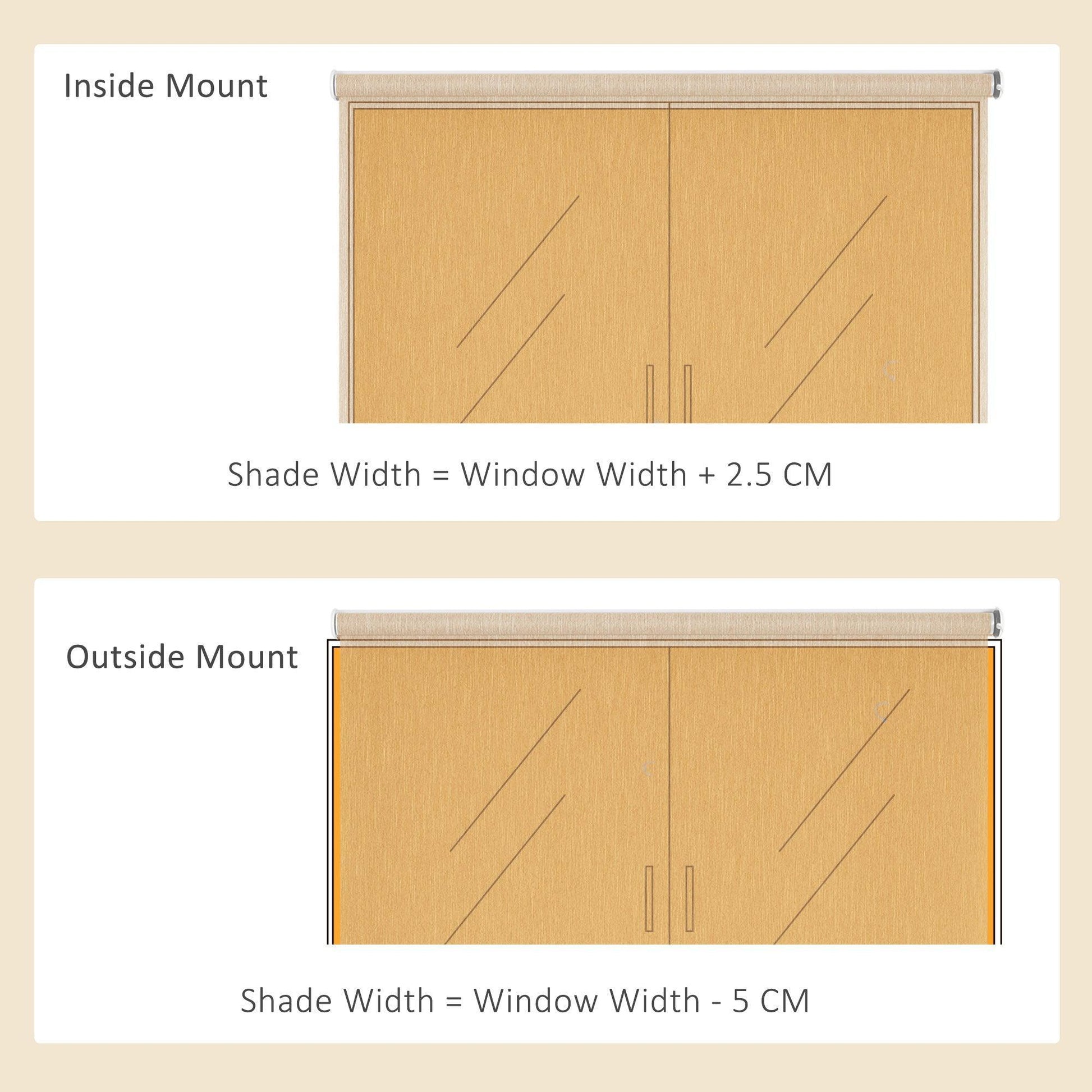 HOMCOM Smart Roller Blinds - Brown, 120x180cm - ALL4U RETAILER LTD