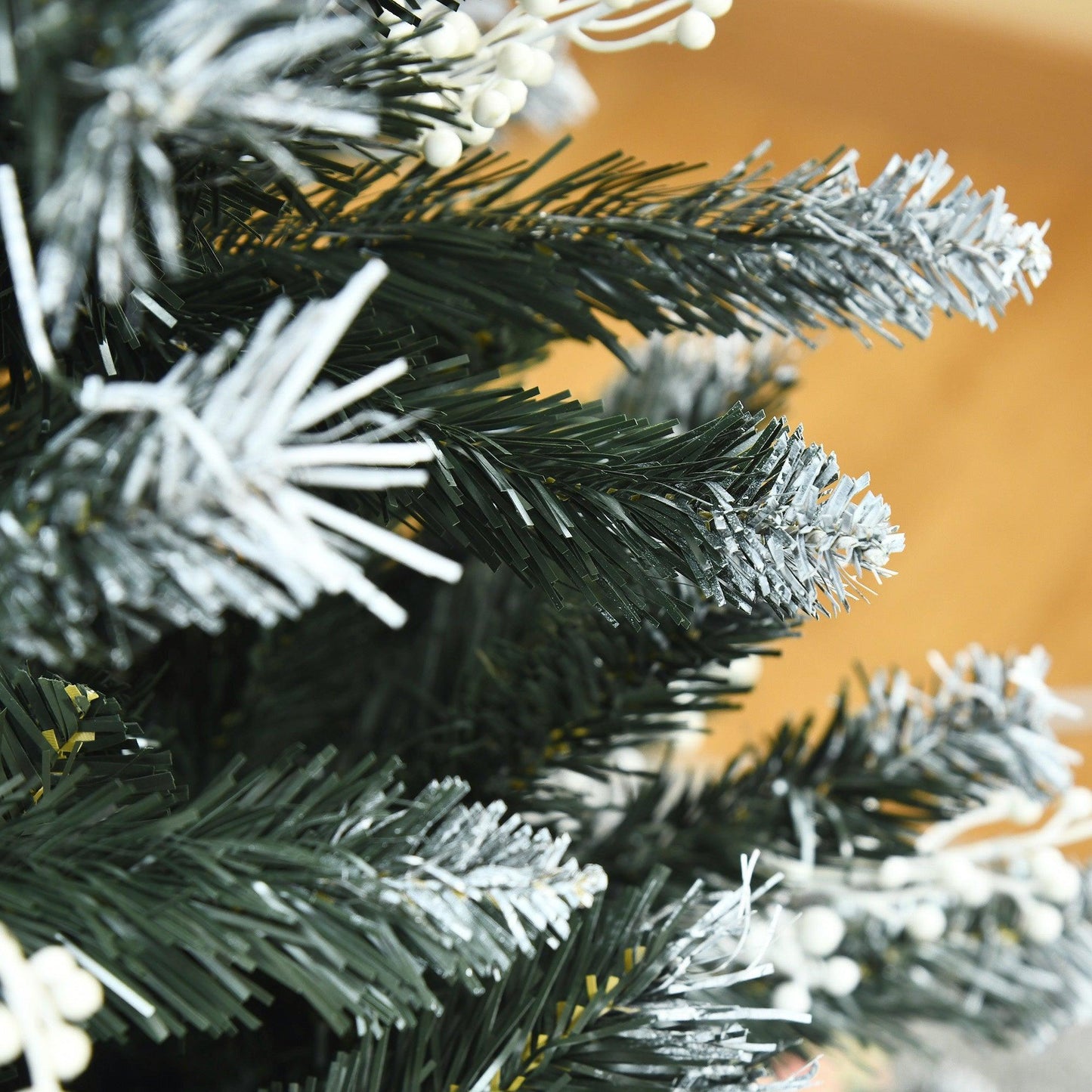 HOMCOM Snow-Dipped 6FT Christmas Tree - Indoor Holiday Decor - ALL4U RETAILER LTD