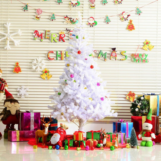 HOMCOM Snowy Christmas Tree - 6ft, Metal Stand - ALL4U RETAILER LTD