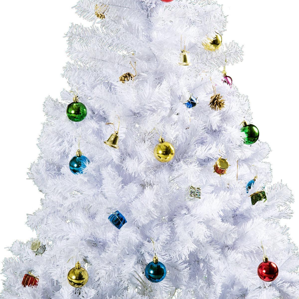 HOMCOM Snowy Christmas Tree - 6ft, Metal Stand - ALL4U RETAILER LTD