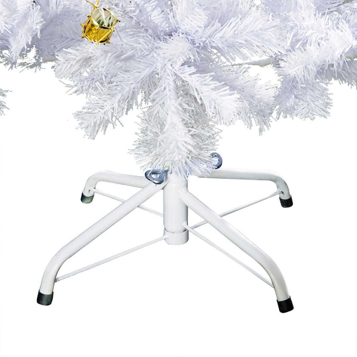 HOMCOM Snowy Christmas Tree - 6ft, Metal Stand - ALL4U RETAILER LTD