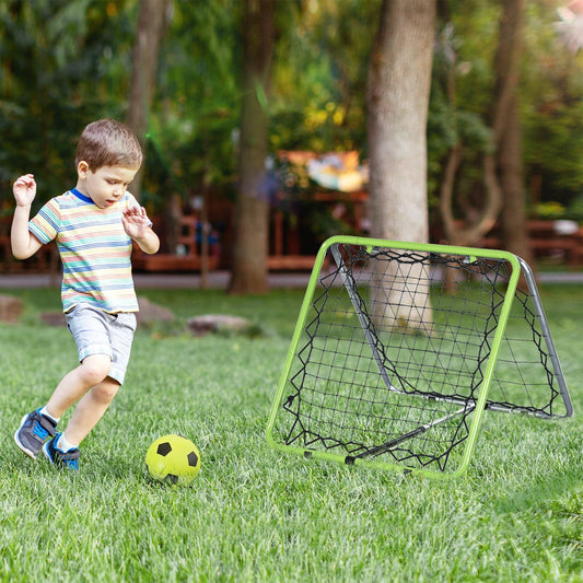 HOMCOM Soccer Kickback Target Goal for Kids - ALL4U RETAILER LTD