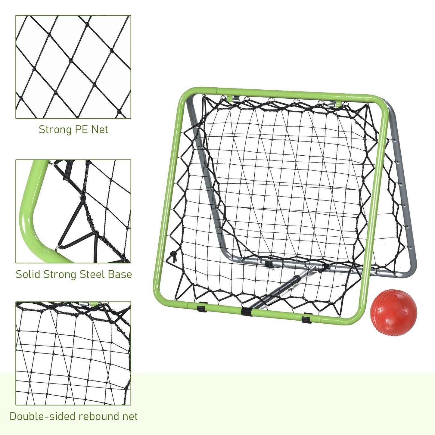 HOMCOM Soccer Kickback Target Goal for Kids - ALL4U RETAILER LTD