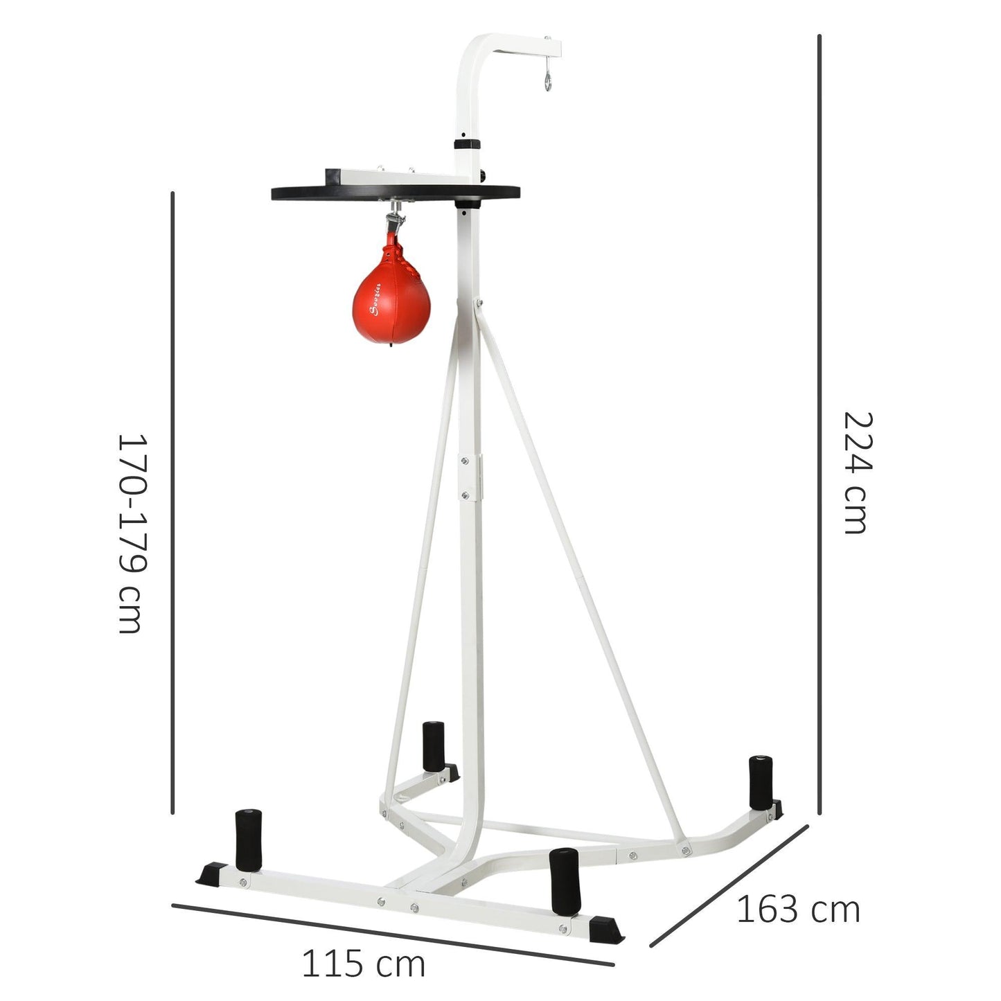 HOMCOM Speed Bag Boxing Platform: Efficient Fitness Stand - ALL4U RETAILER LTD