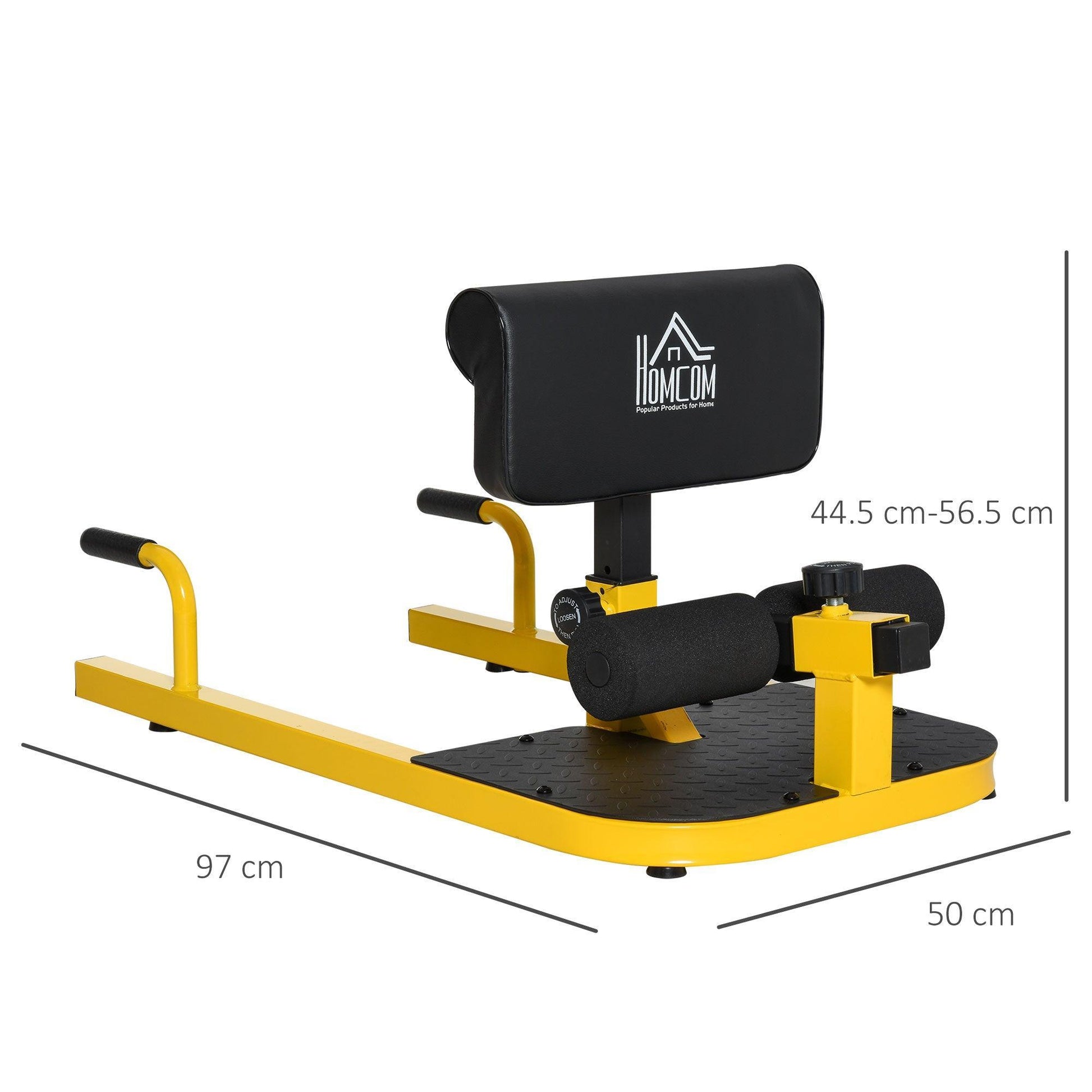 HOMCOM Squat Fitness Equipment, Yellow - ALL4U RETAILER LTD
