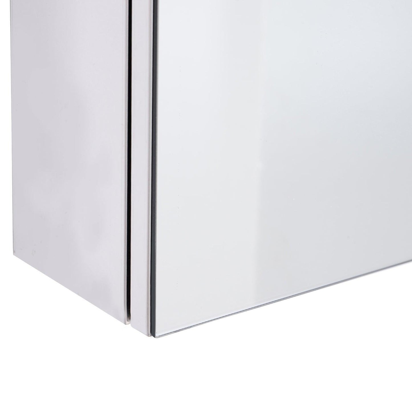 HOMCOM Stainless Steel Bathroom Mirror Cabinet with Double Doors - ALL4U RETAILER LTD