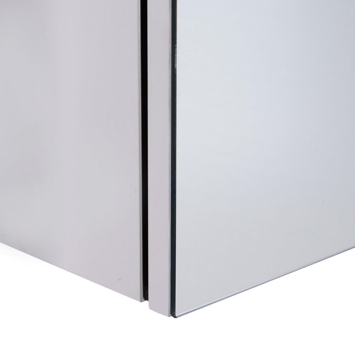 HOMCOM Stainless Steel Bathroom Mirror Storage Cabinet - ALL4U RETAILER LTD