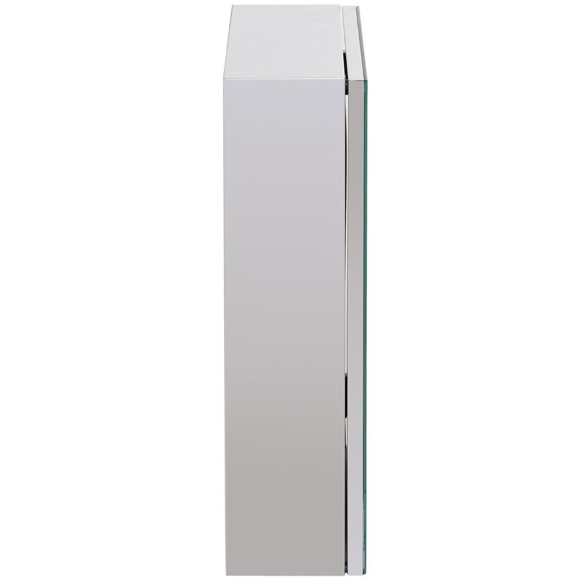 HOMCOM Stainless Steel Bathroom Mirror Storage Cabinet - ALL4U RETAILER LTD