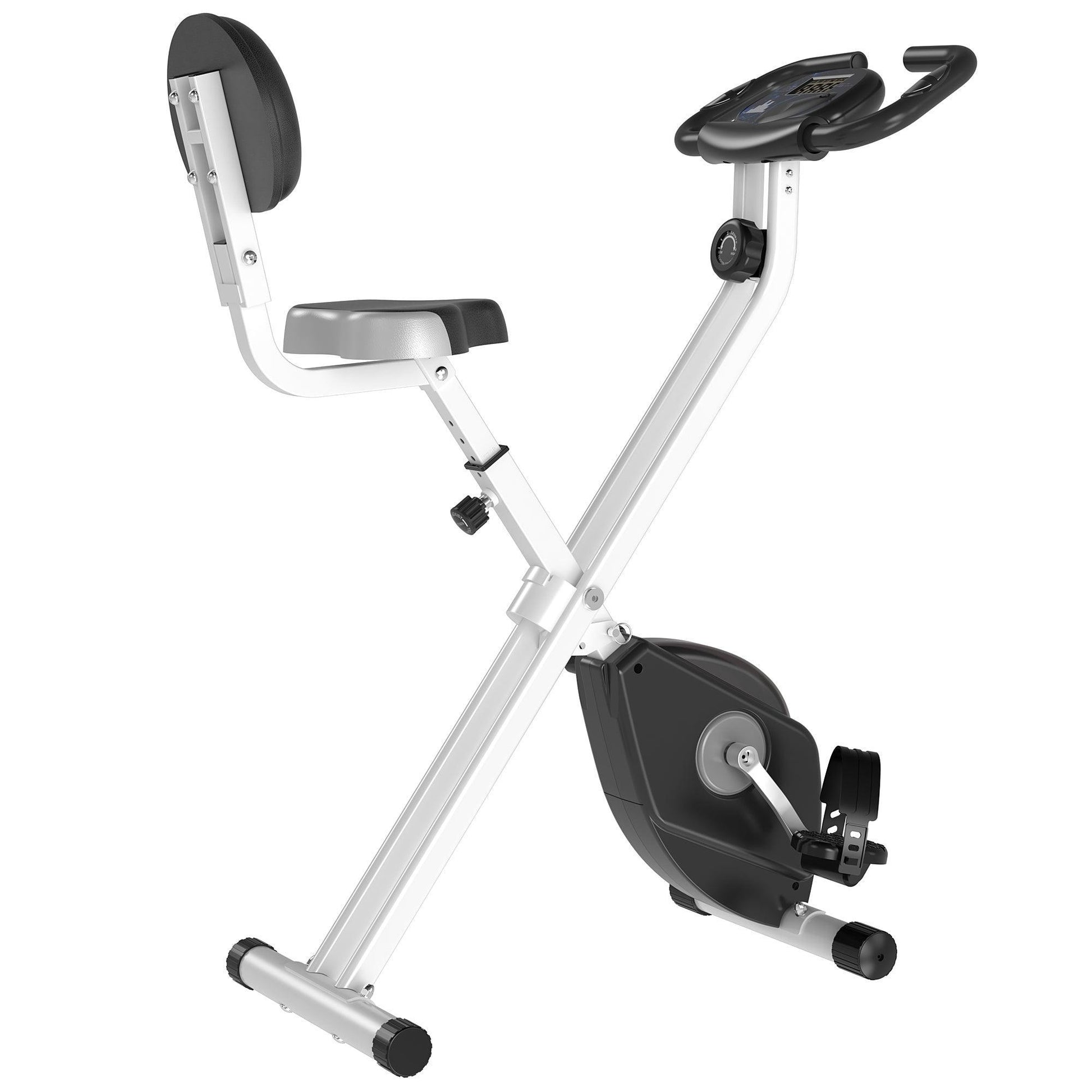 HOMCOM Steel Exercise Bike with LCD Monitor - ALL4U RETAILER LTD