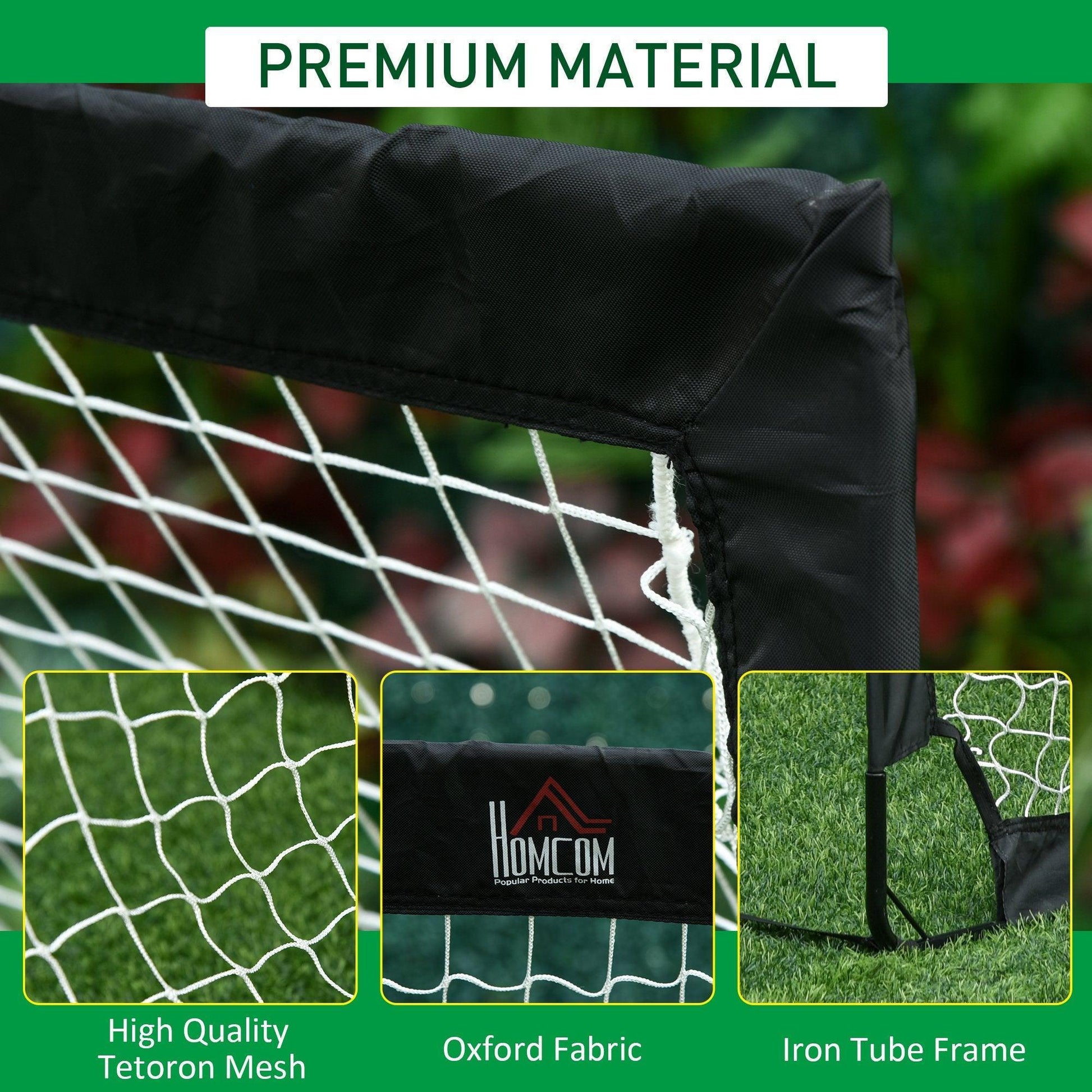 HOMCOM Steel Football Goal - Weather Resistant - ALL4U RETAILER LTD